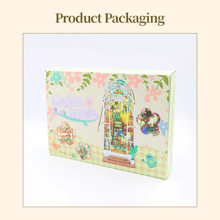 DIYCLUB -HG -M2313 Garden House 3D Wooden Diy BookNook With Light