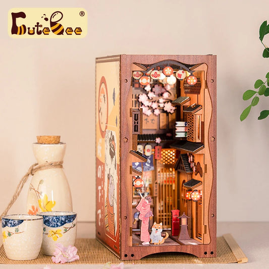 CUTEBEE DIY  YS-06A Book Nook Kit (Under the Sakura Tree)