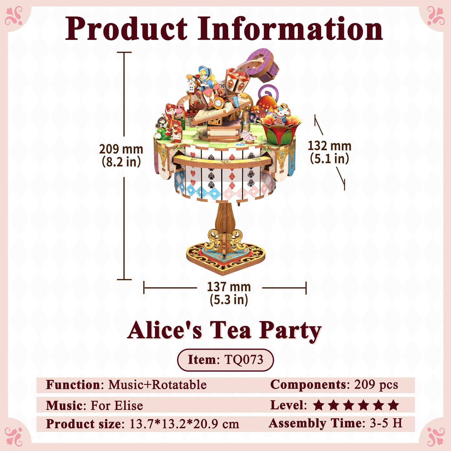 Tonecheer TQ934 ( TQ073) Alice's Tea Party Music Box