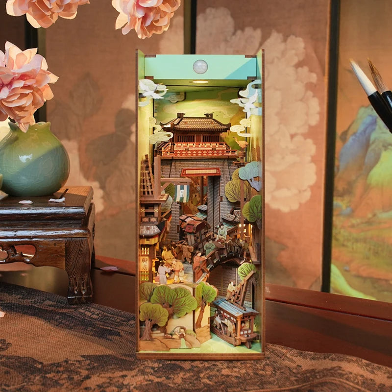 Tonecheer TQ532 - 3D wooden booknook - Qingming Riverside