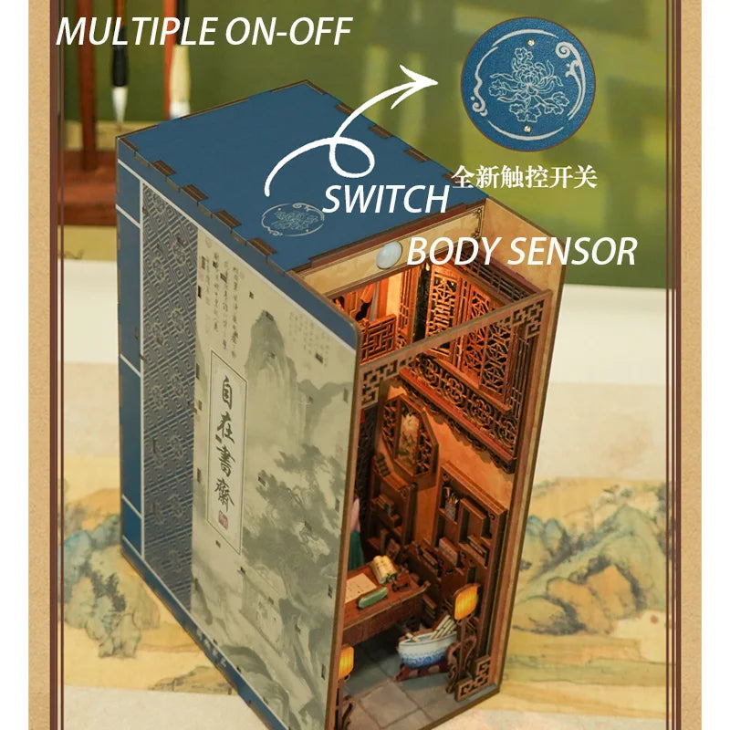 Tonecheer TQ529 - 3D wooden Booknook - Ancient Study Scene