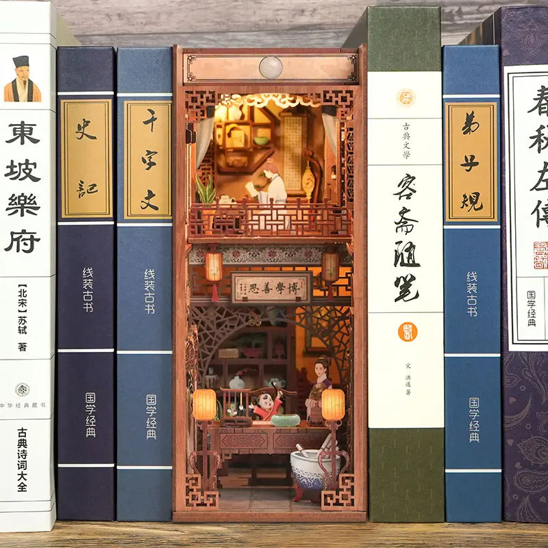 Tonecheer TQ529 - 3D wooden Booknook - Ancient Study Scene