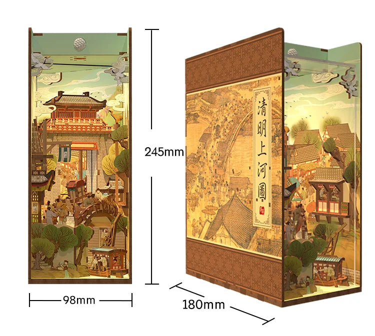 Tonecheer TQ532 - 3D wooden booknook - Qingming Riverside