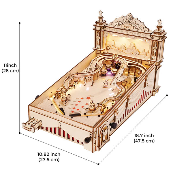ROKR - EG01 - 3D Pinball Machine 3D Wooden Puzzle
