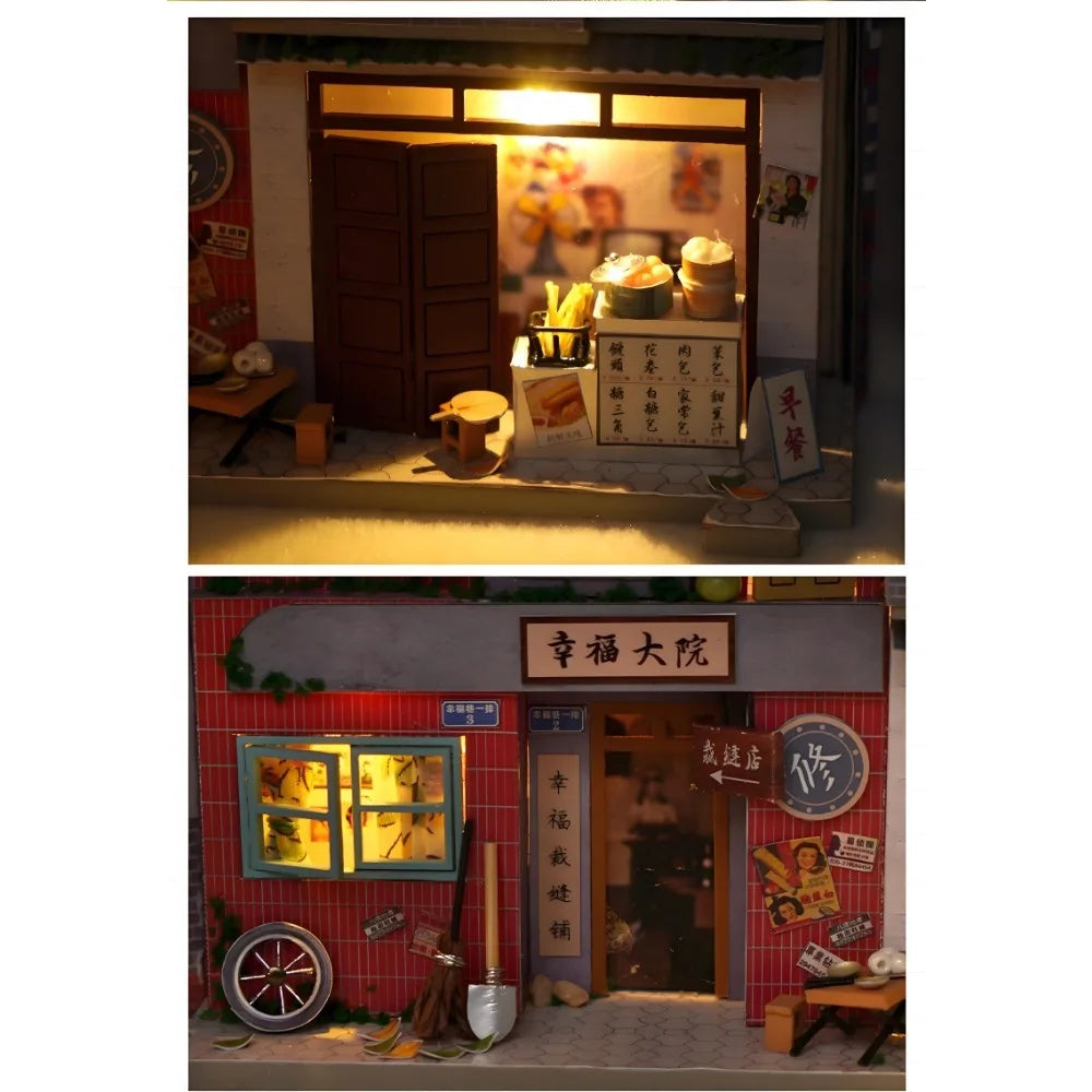 DIYCLUB-YY Model TC26 - Old Time Lane miniature Book Nook