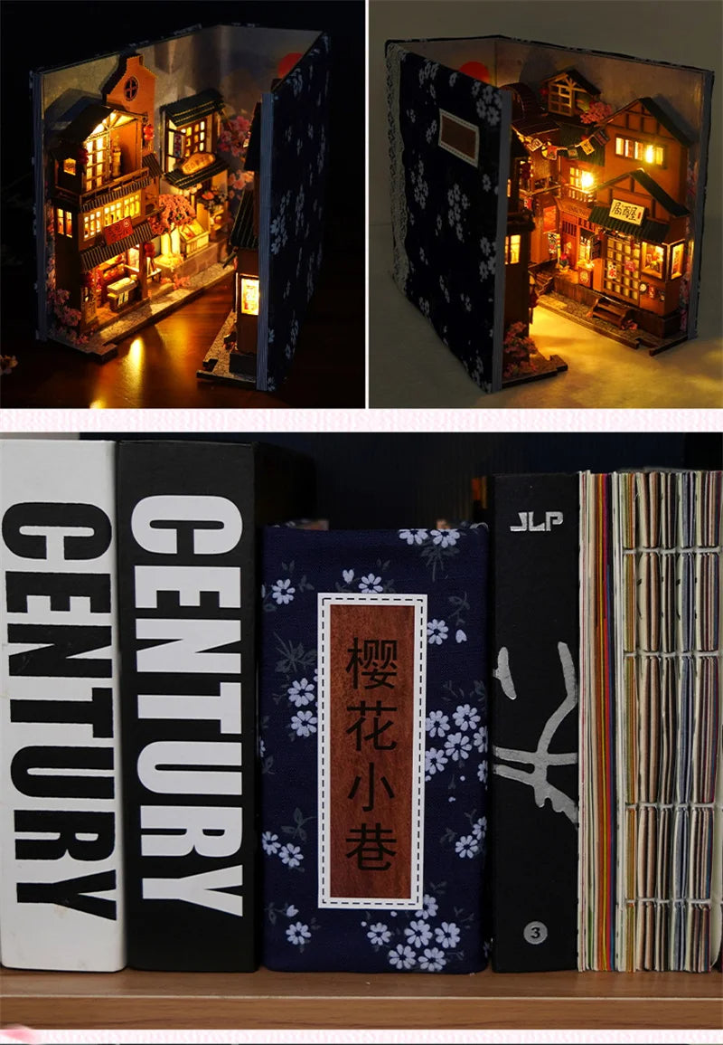 DIYCLUB-YY Model TC25 DIY Wooden Japanese Store Book Nook Miniature Dollhouse