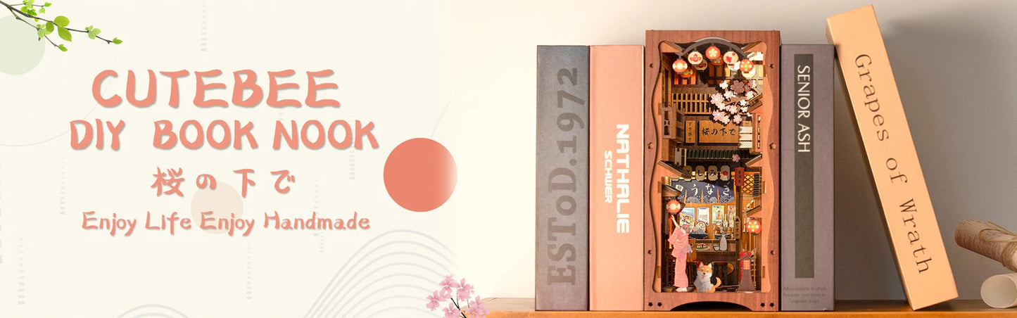 (Pre-Order) CUTEBEE DIY Book Nook Kit (Under the Sakura Tree)