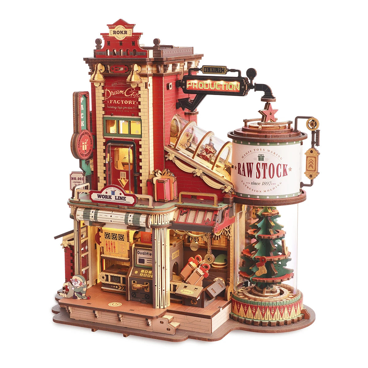 ROBOTIME EAB01  3D Wooden Puzzles Gift Factory Wooden Music Box