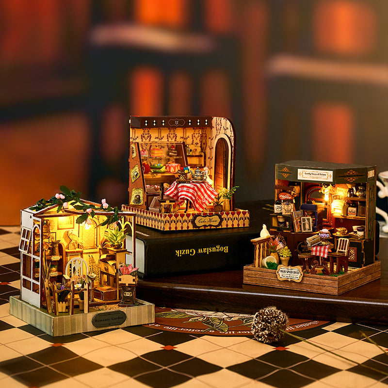 Knowme IIE Create Minature Dollhouse series K080 Flower Time Arts (with Led Light)