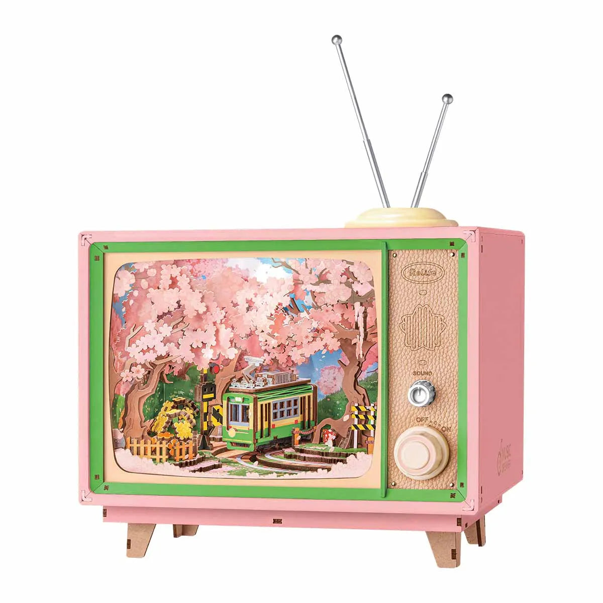 Rolife  AMT02 Sakura Dreamy Tour 3D Wooden Puzzle Music Box with Light