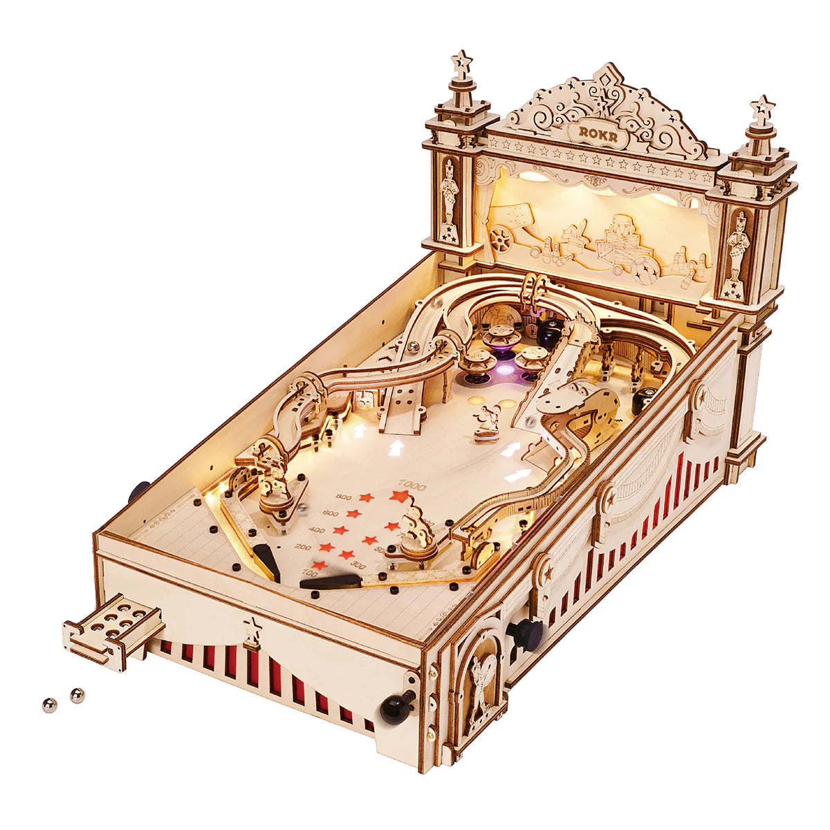 ROKR - EG01 - 3D Pinball Machine 3D Wooden Puzzle
