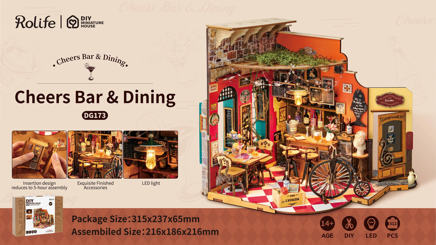 Rolife DG173 DIY Miniature House - Cheers Bar & Dining