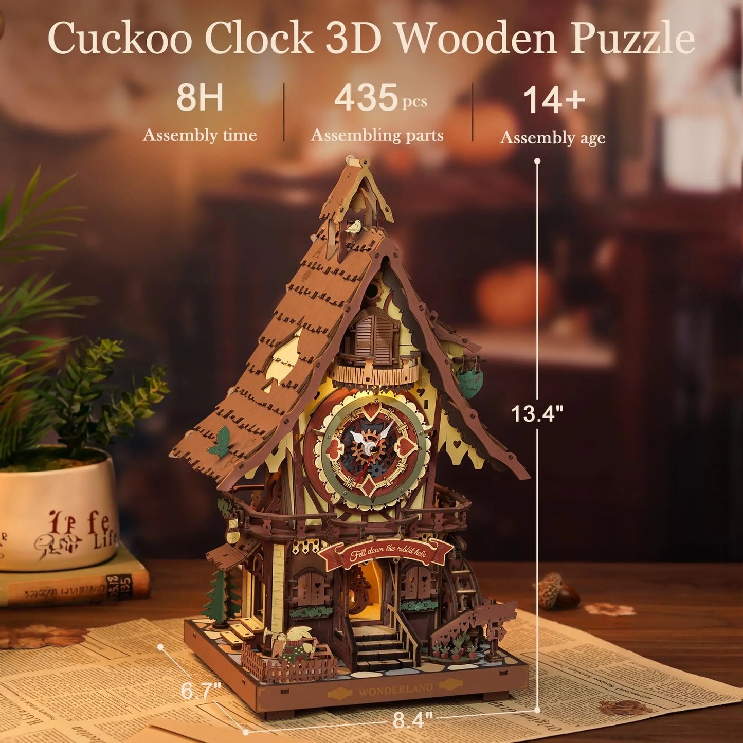 ROKR RLC901C Cuckoo Clock Mechanical 3D Wooden Puzzle