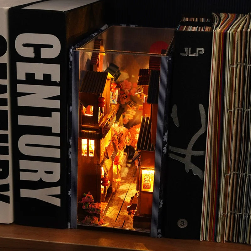 DIYCLUB-YY Model TC25 DIY Wooden Japanese Store Book Nook Miniature Dollhouse