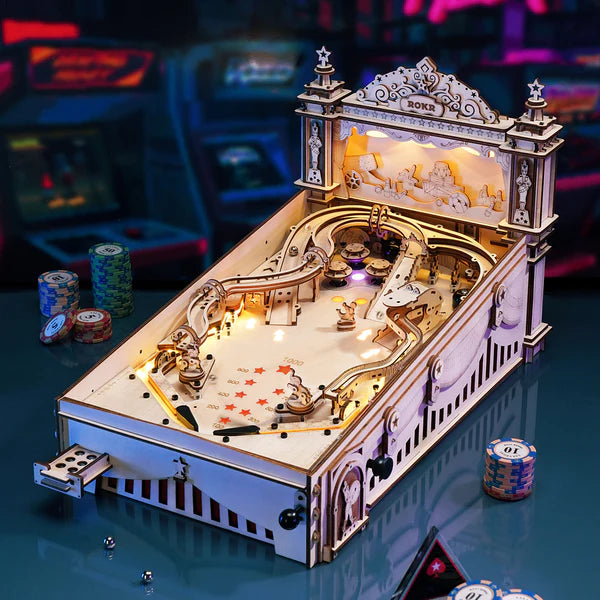 ROKR - EG01 - 3D Pinball Machine 3D Wooden Puzzle