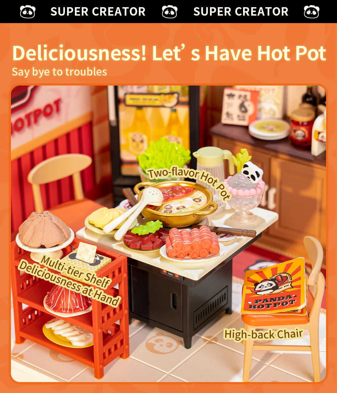 Robotime - Rolife Super Creator DW020 Panda Hot Pot