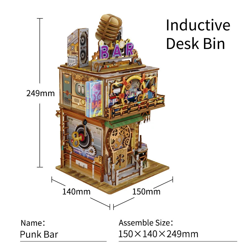 Tonecheer TQ183 Punk Bar 3D puzzle storage box