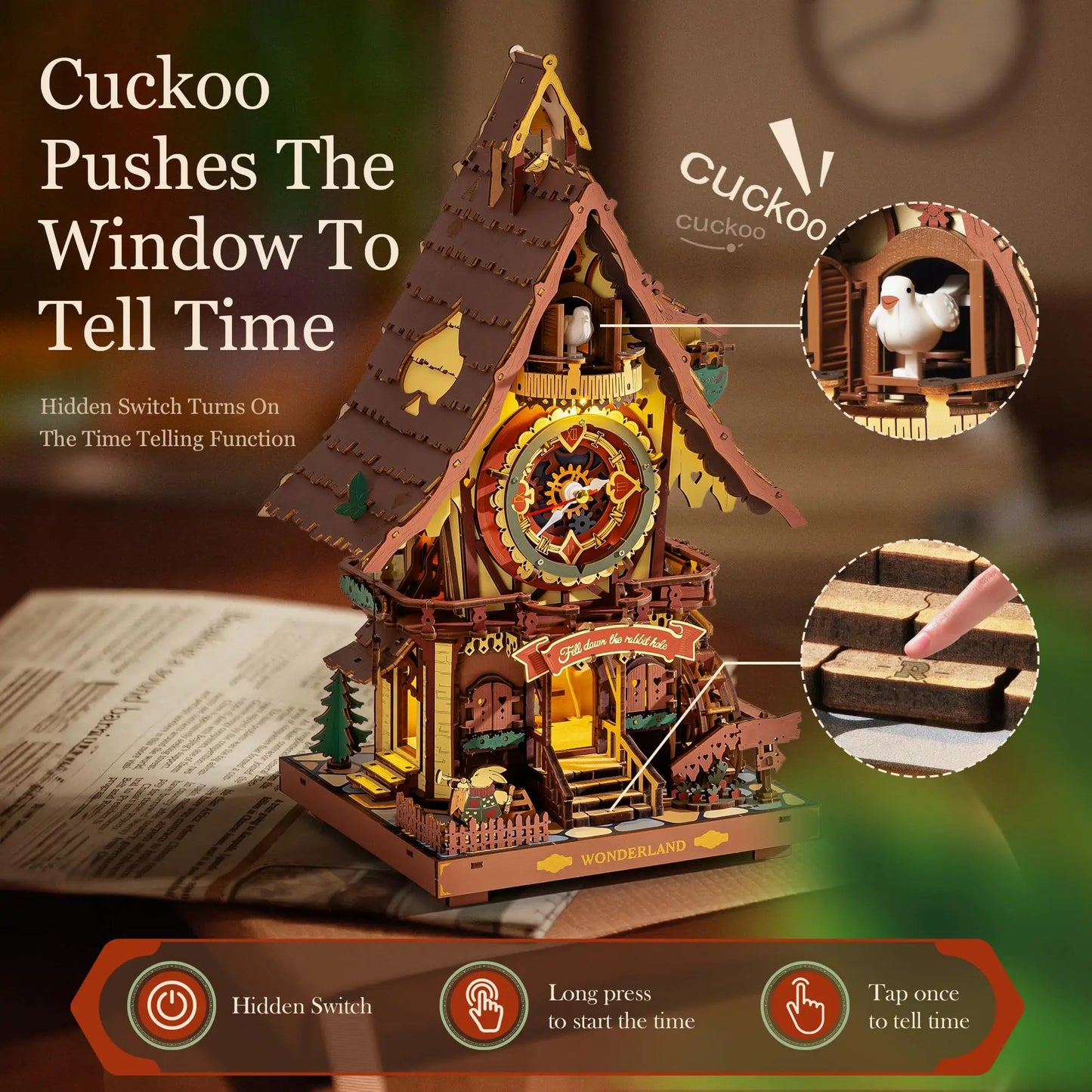 ROKR RLC901C Cuckoo Clock Mechanical 3D Wooden Puzzle