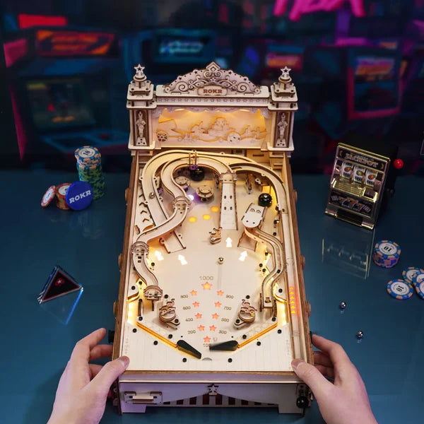 ROKR - EG01 - 3D Pinball Machine 3D Wooden Puzzle
