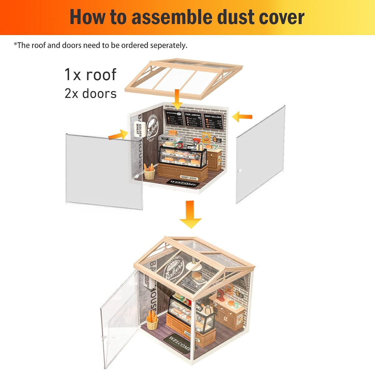 Robotime - DWP05 - Rolife Accessories package - Dust protection Door