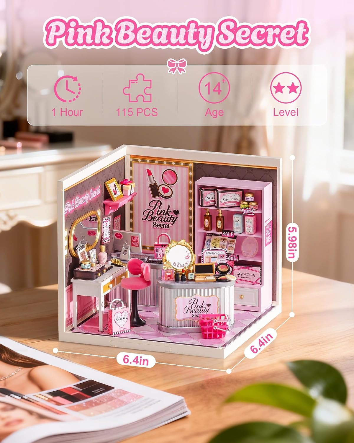 Robotime - DW026 - Rolife Pink Beauty Secret