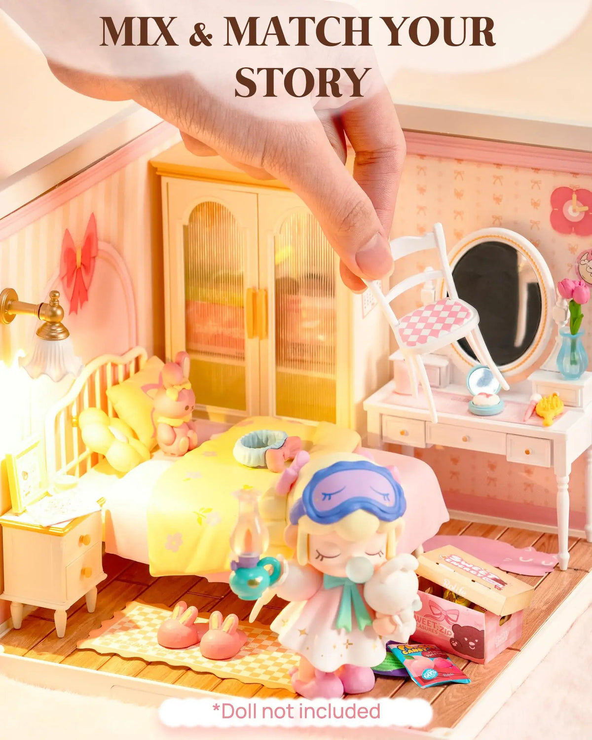 Robotime - DW016 - Rolife Lovely Pink Bedroom