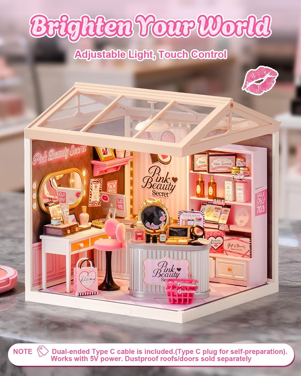 Robotime - DW026 - Rolife Pink Beauty Secret