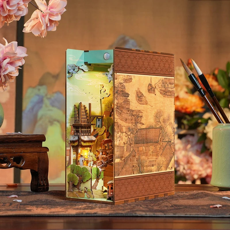 Tonecheer TQ532 - 3D wooden booknook - Qingming Riverside