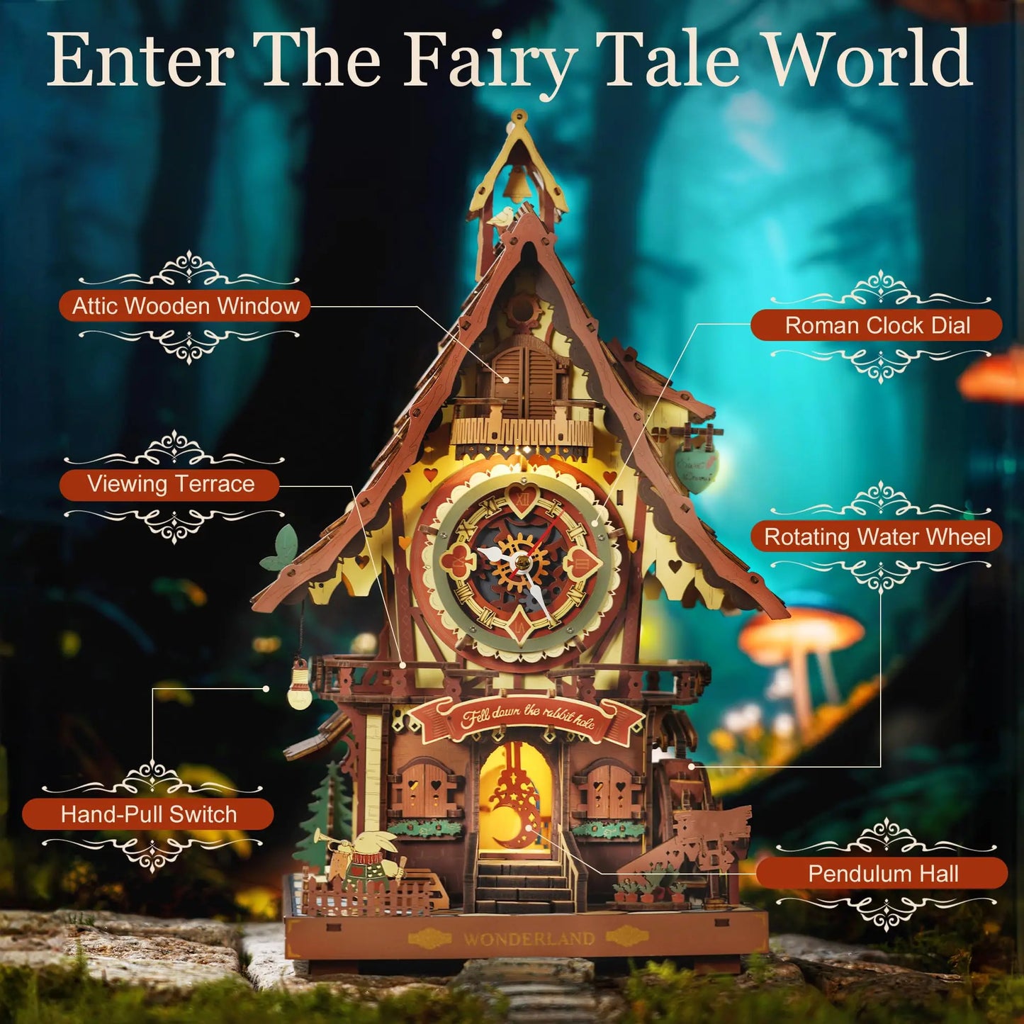 ROKR RLC901C Cuckoo Clock Mechanical 3D Wooden Puzzle