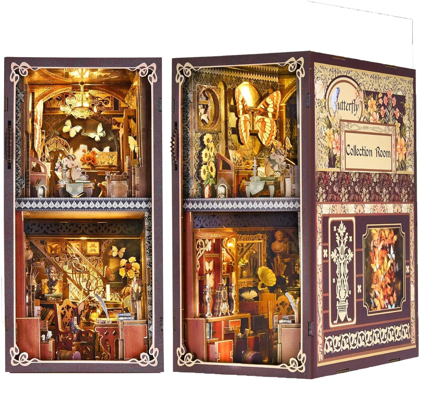 Hamaileon YM-03 Butterfly Collection Room Book Nook with LED Lights