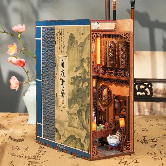 Tonecheer TQ529 - 3D wooden Booknook - Ancient Study Scene