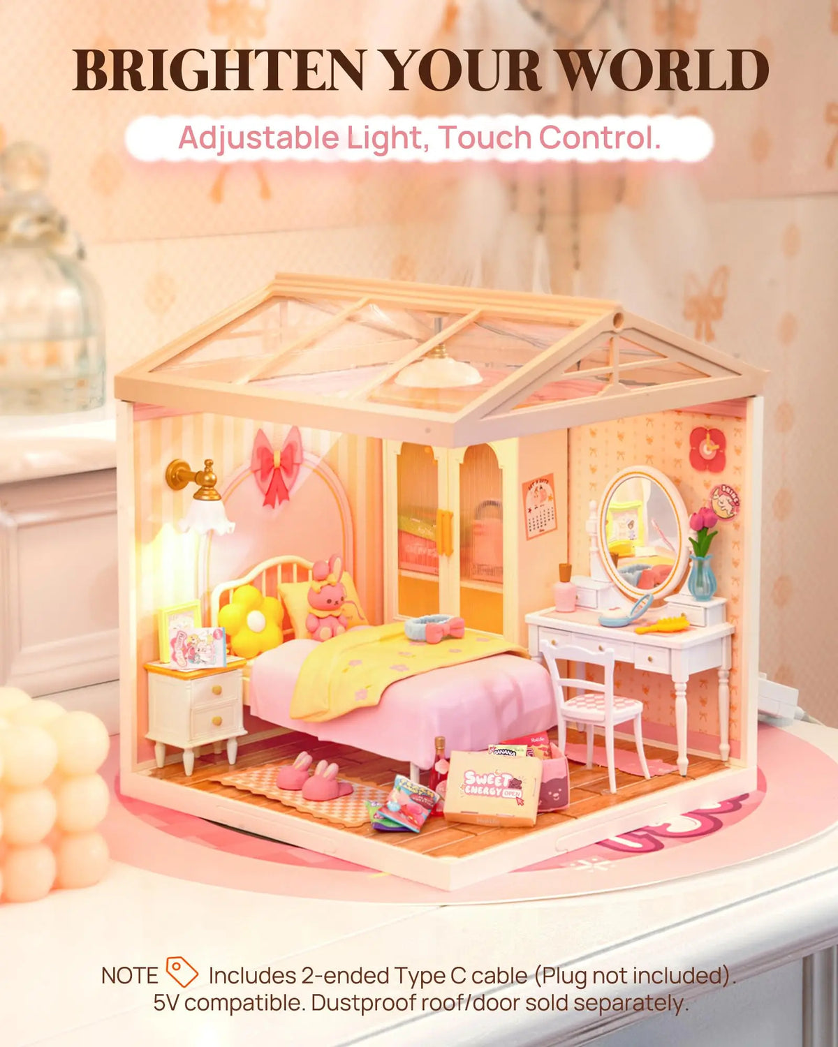 Robotime - DW016 - Rolife Lovely Pink Bedroom