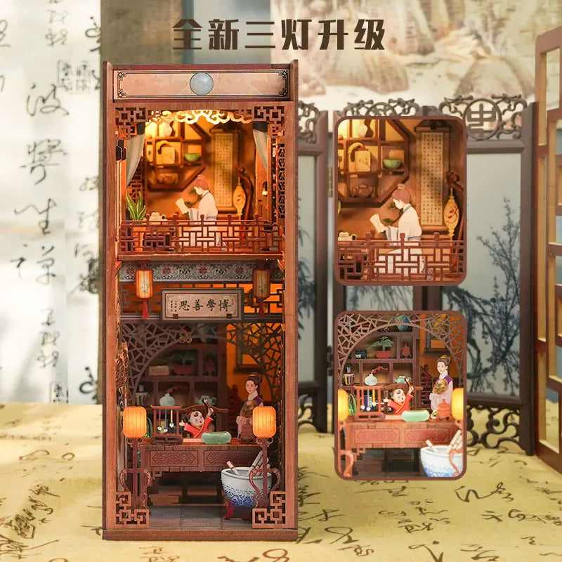 Tonecheer TQ529 - 3D wooden Booknook - Ancient Study Scene