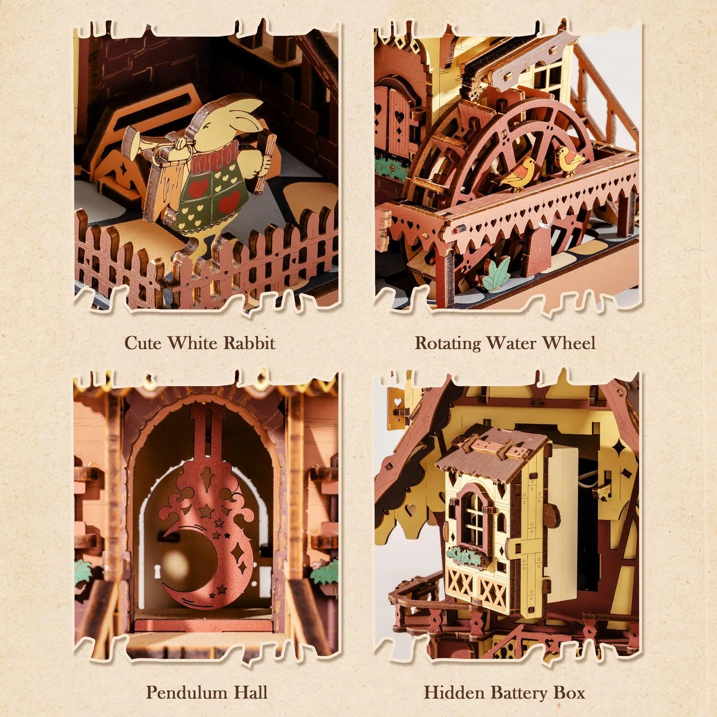 ROKR RLC901C Cuckoo Clock Mechanical 3D Wooden Puzzle