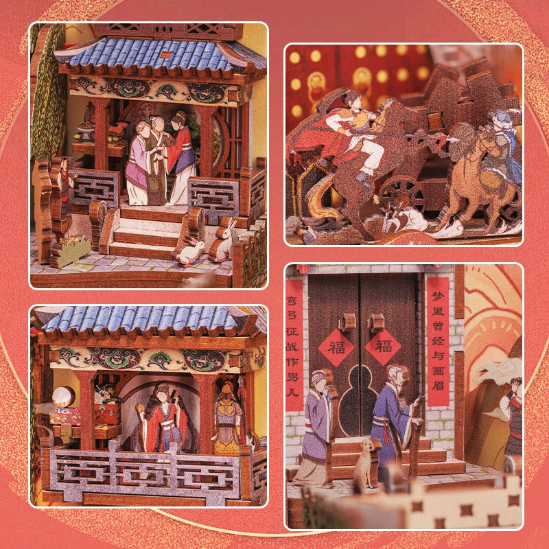CUTEBEE EK-02B DIY Book Nook Kit（The Legend of Mulan）