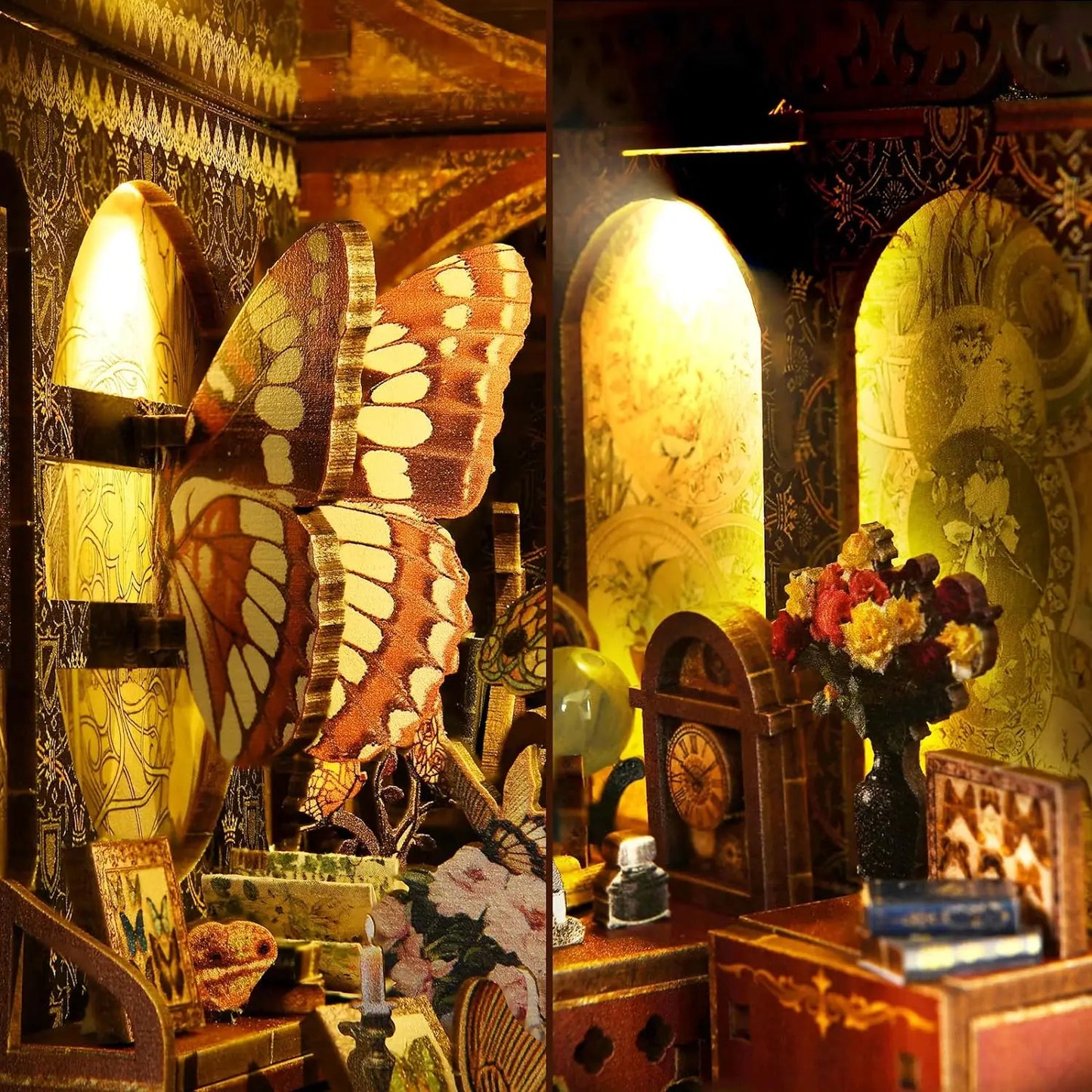 Hamaileon YM-03 Butterfly Collection Room Book Nook with LED Lights