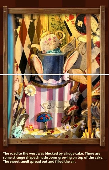 Hamaileon SQ-33 Puppet Theater Wooden Puzzles with LED Dust Cover