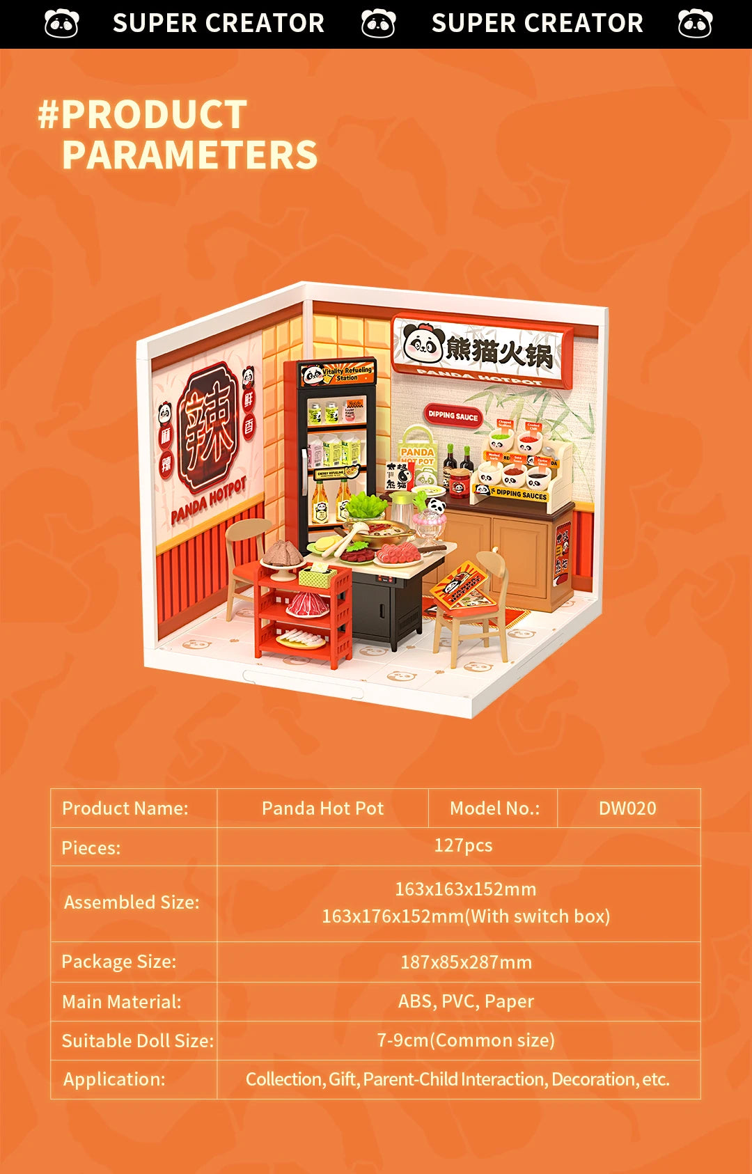 Robotime - Rolife Super Creator DW020 Panda Hot Pot