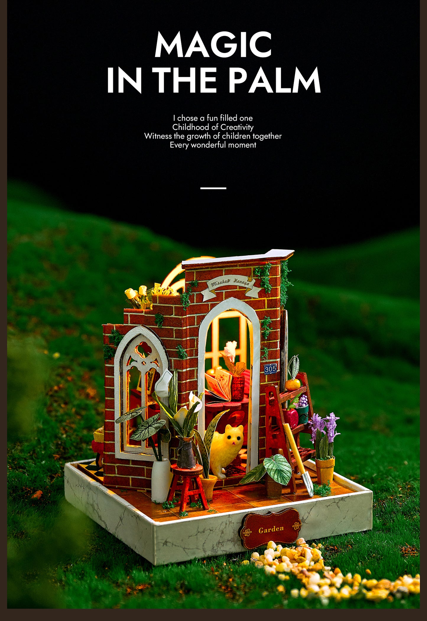Knowme IIE Create Minature Dollhouse series K076 Mitsukasku Hanaya (with Led Light)