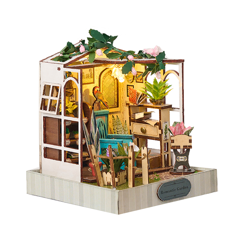 Knowme IIE Create Minature Dollhouse series K080 Flower Time Arts (with Led Light)