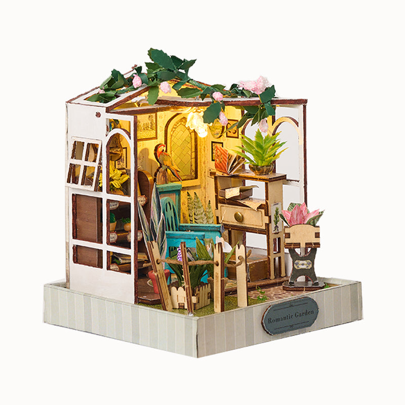 Knowme IIE Create Minature Dollhouse series K080 Flower Time Arts (with Led Light)