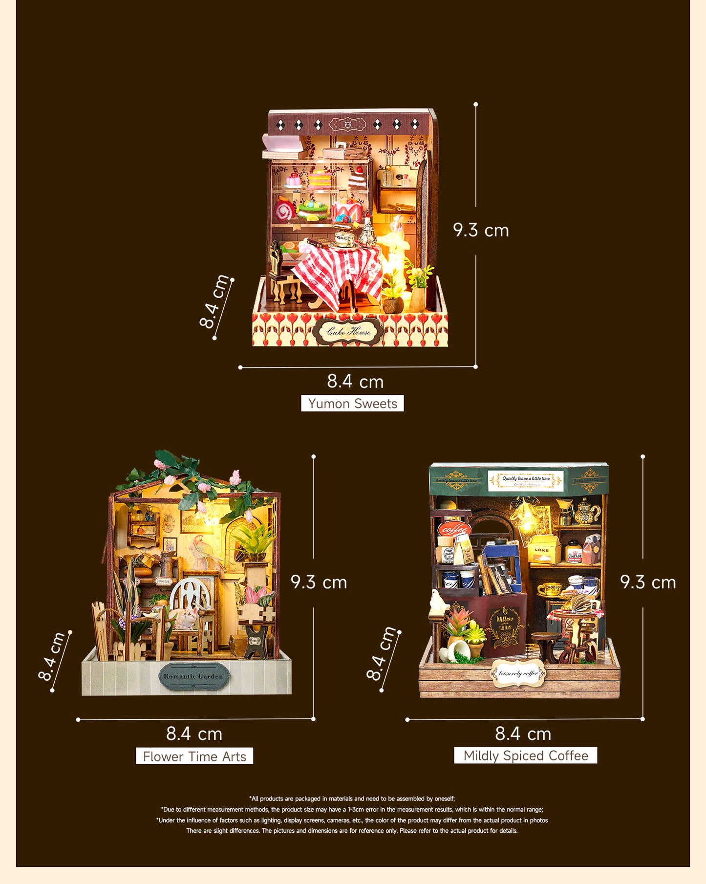 Knowme IIE Create Minature Dollhouse series K080 Flower Time Arts (with Led Light)