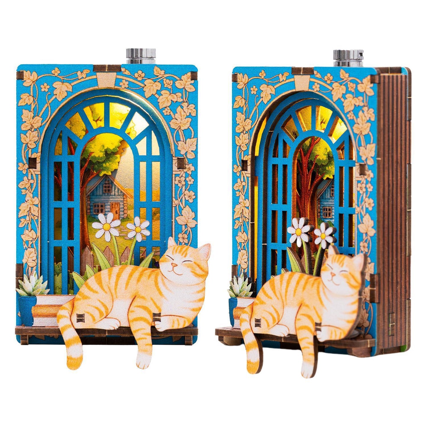 Hamaileon RFM06 Kitten-Themed Street Corner Mini House Fridge Magnet.