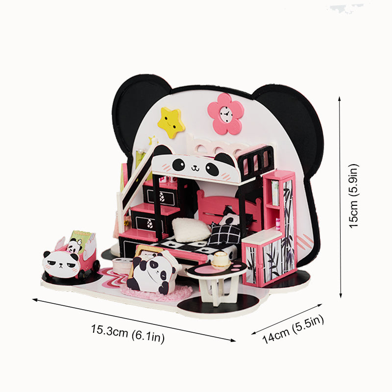 Knowme microcosms Miniature dollhouse  - P-1015 - Panda bedroom