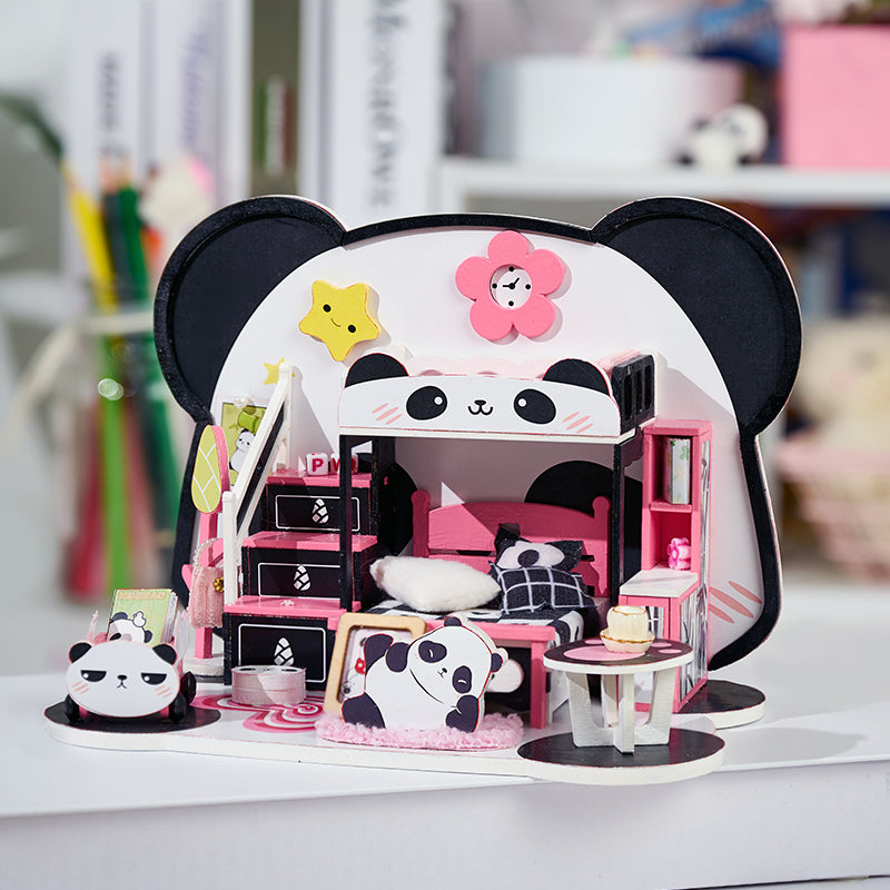 Knowme microcosms Miniature dollhouse  - P-1015 - Panda bedroom