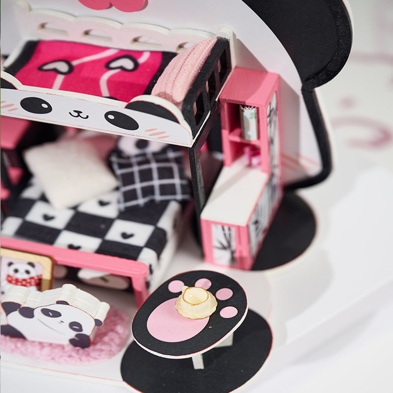 Knowme microcosms Miniature dollhouse  - P-1015 - Panda bedroom