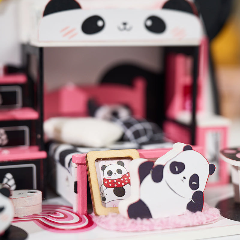 Knowme microcosms Miniature dollhouse  - P-1015 - Panda bedroom