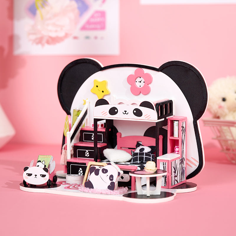 Knowme microcosms Miniature dollhouse  - P-1015 - Panda bedroom