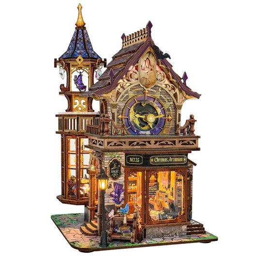 (Pre-order) Hamaileon SQ71 Time Magic Club Retro Clock 3D Book Nook Wooden Puzzle