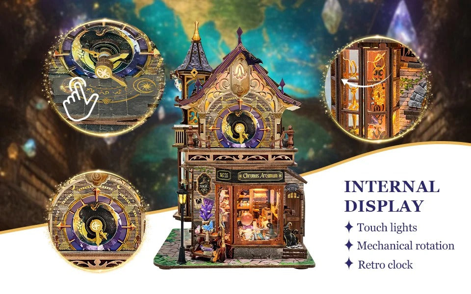 (Pre-order) Hamaileon SQ71 Time Magic Club Retro Clock 3D Book Nook Wooden Puzzle